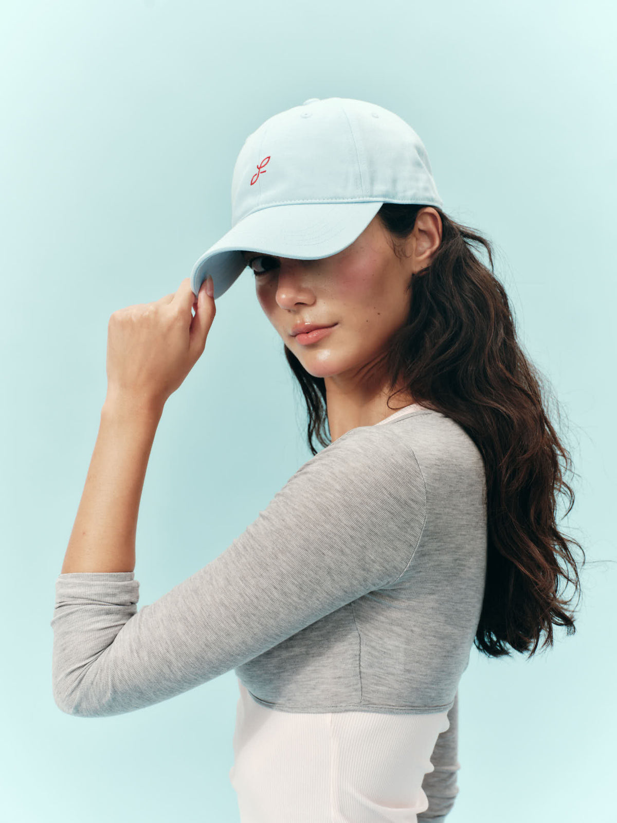 100% COTTON FIRMA MOTIF CAP - SKY