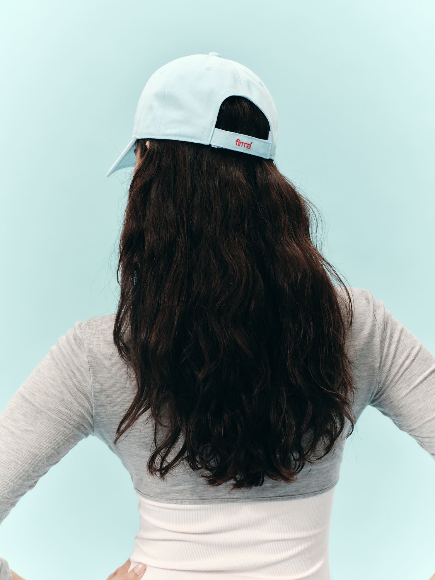 100% COTTON FIRMA MOTIF CAP - SKY