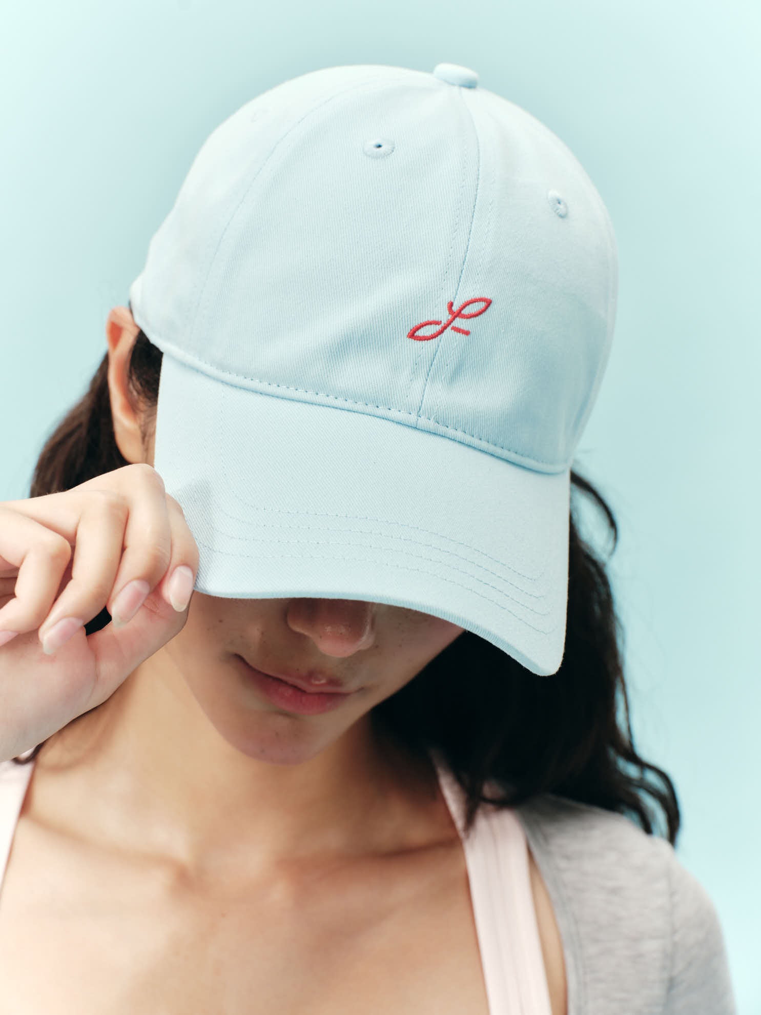 100% COTTON FIRMA MOTIF CAP - SKY