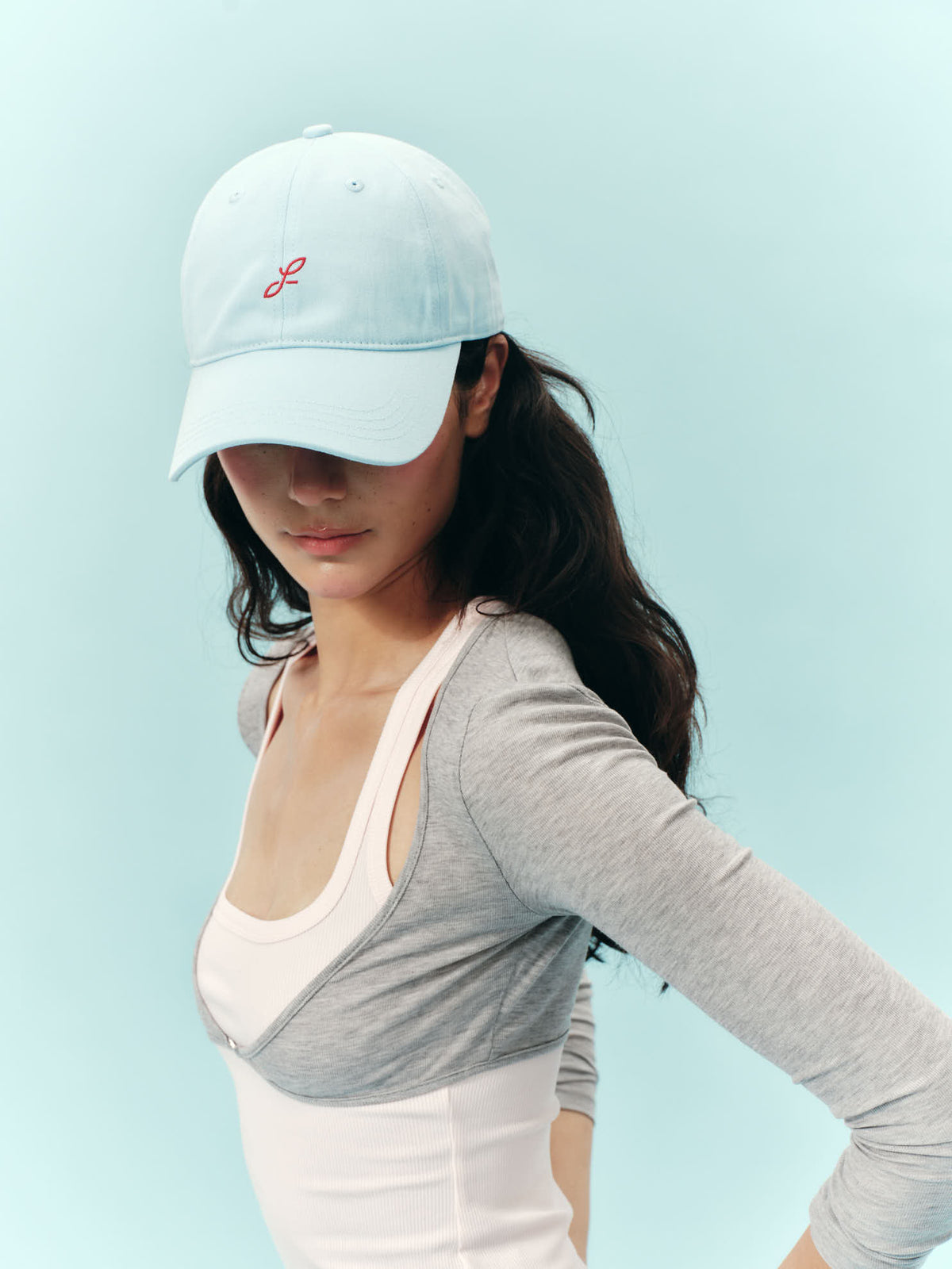 100% COTTON FIRMA MOTIF CAP - SKY