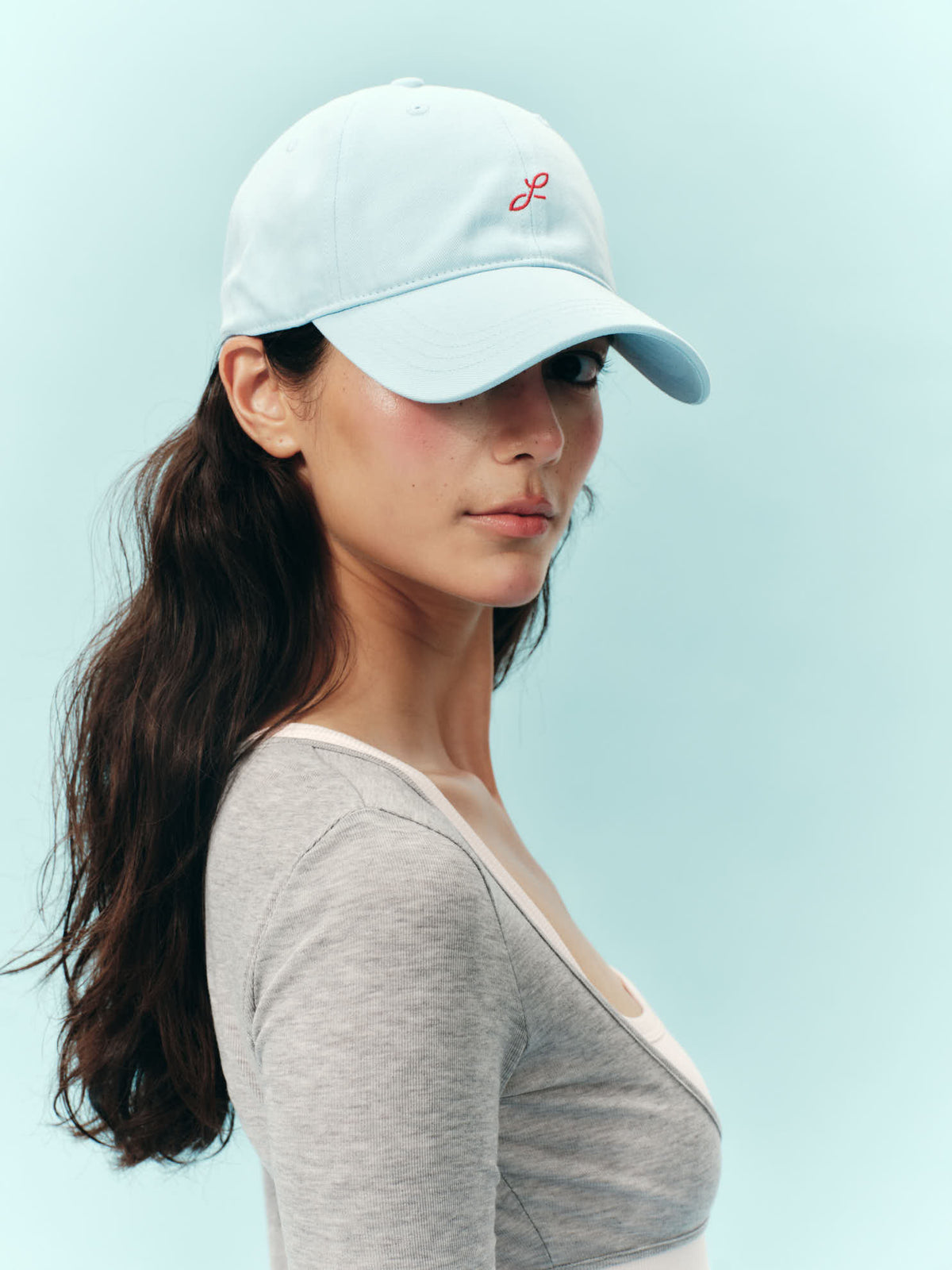 100% COTTON FIRMA MOTIF CAP - SKY