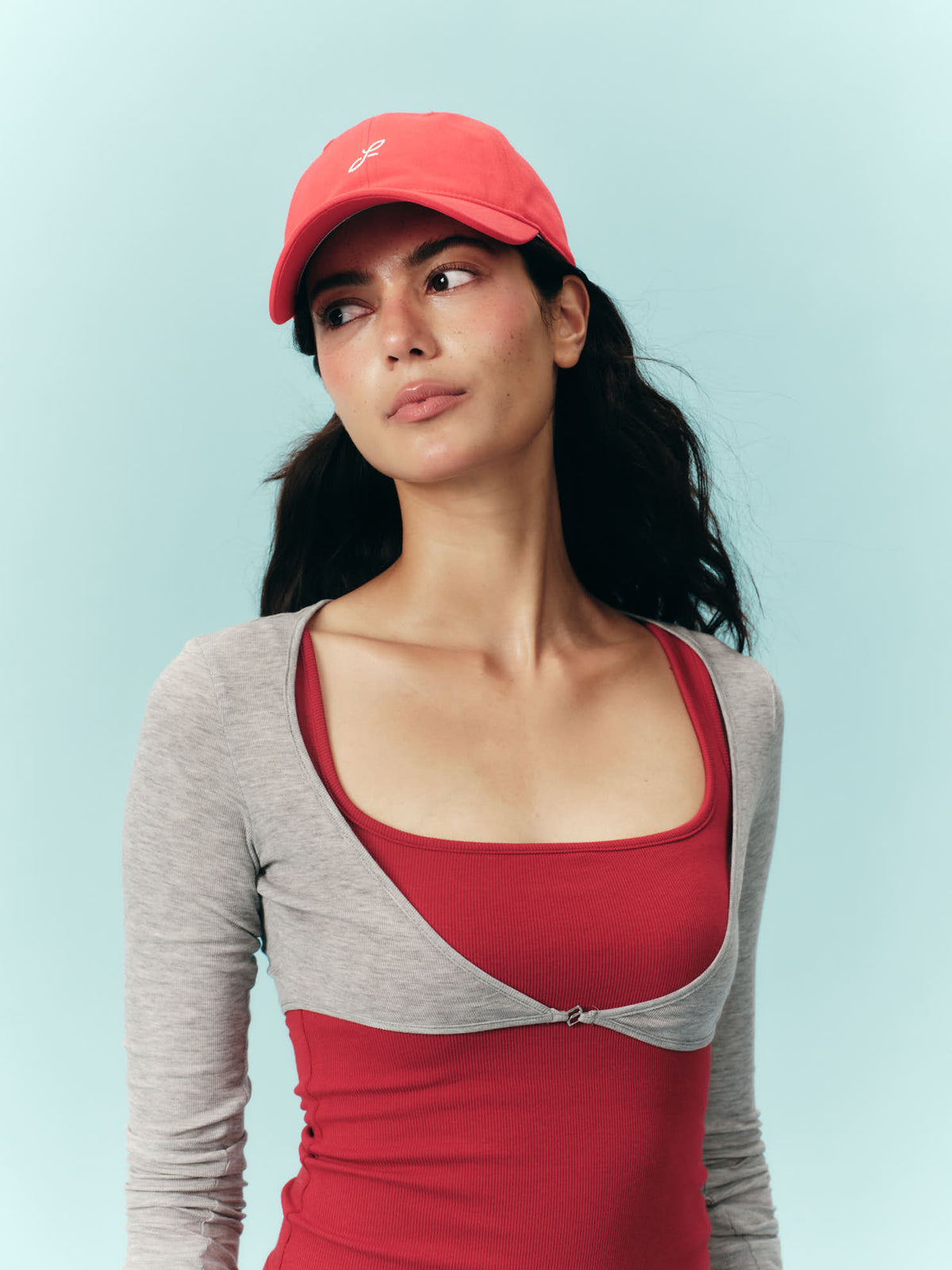 100% COTTON FIRMA MOTIF CAP - CHERRY